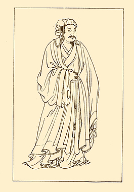 白描諸葛亮像