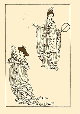 古代白描服裝