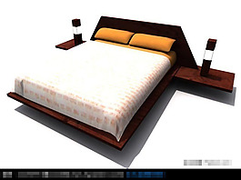 現代風格床3D模型