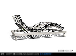 3D時尚創意躺椅模型