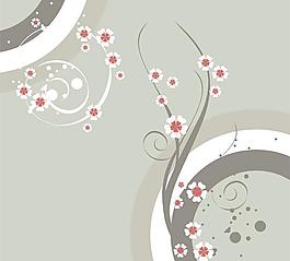 时尚的梅花图案矢量素材