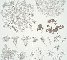 畫(huà)線花紋矢量素材