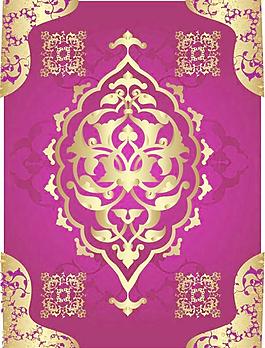 經典的金色花紋矢量素材01