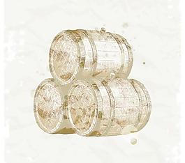 線條藝術(shù)酒02矢量素材