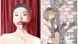 動漫時尚美女矢量