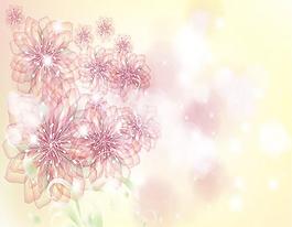 時(shí)尚花卉背景矢量素材01