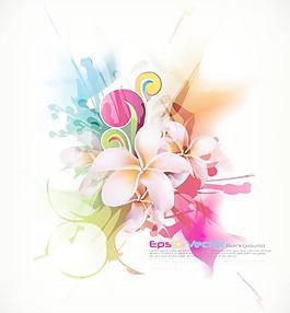 時(shí)尚花紋矢量素材05