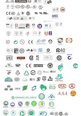 各類常見認證矢量素材
