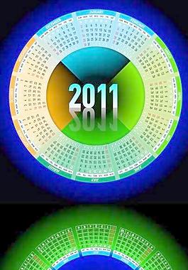2011轮日历矢量素材