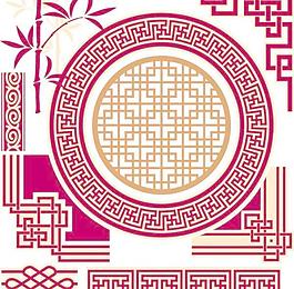经典的窗花图案矢量素材01