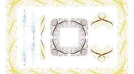 詳細(xì)的歐式花邊矢量素材