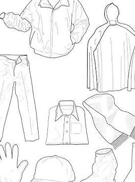 服裝輪廓襪褲外套剪貼畫