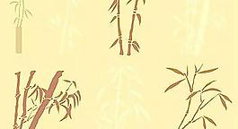 竹子剪影矢量素材