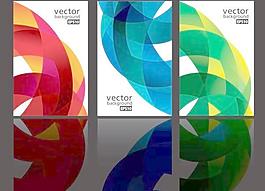 動態(tài)絲帶卡片矢量素材02