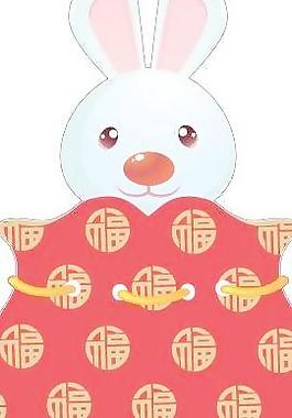新年兔子矢量素材