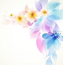 浪漫的花朵背景矢量素材03