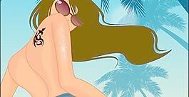 夏日性感女性矢量素材