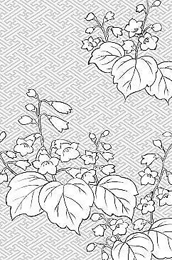 日本的植物花卉矢量素材29通图，背景