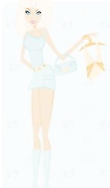 可爱性感女孩购物袋
