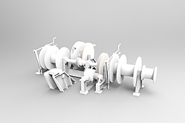 船用锚机3D模型