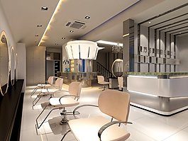 高檔的理發(fā)店裝修設計