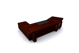 組裝式老板辦公桌3D模型
