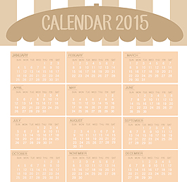 蘑菇伞2015年历矢量
