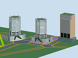 公共建筑商業辦公樓3D模型