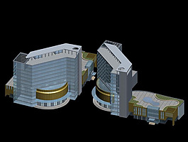公共建筑3D模型素材
