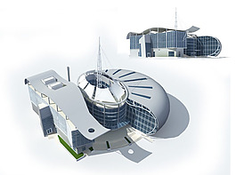 公共建筑3D立體模型