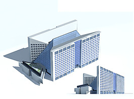 高檔商務辦公樓3D模型素材