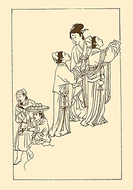 白描扎巾