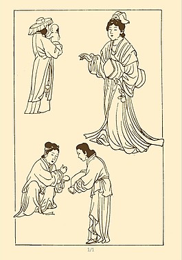 線描元代服飾