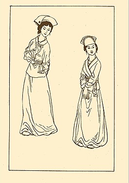 女性人物白描