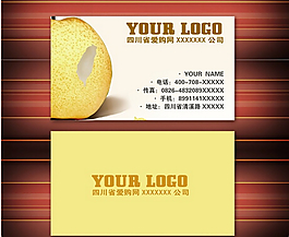 半个梨名片模板设计PSD分层素材
