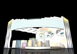 創意展臺3d模型設計