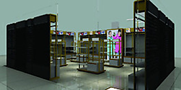 陳列柜式展廳設計3D模圖