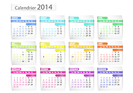 calendrier 2014標簽的向量