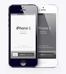 iPhone 5黑白模型
