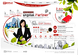 企業(yè)網(wǎng)站模板PSD分層