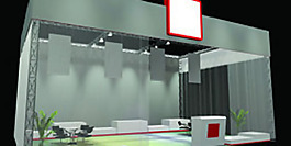 簡潔3D展廳效果圖模型