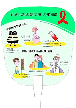 預防艾滋病宣傳廣告扇