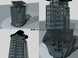 時尚的大廈建筑模型