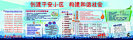 社区公益广告 创建平安小区 构建和谐社会