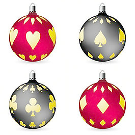 美麗的圣誕球向量7