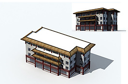 中式古建筑3d模型設計