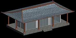 中國風格古代建筑群3D模型