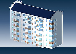 仿古風(fēng)格公共建筑3D模型素材