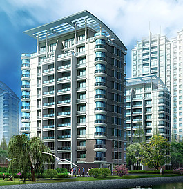 多层环保绿色建筑模型