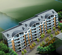 多層環(huán)保建筑3d模型